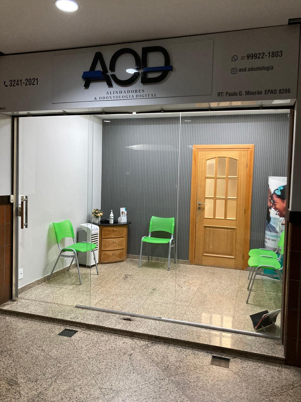 Fachada da clínica AOD em Itaúna, MG